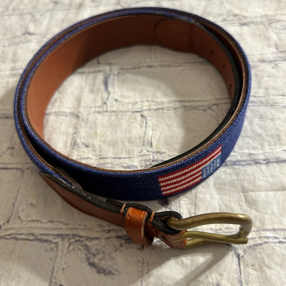 Blue and Brown Men's Belt